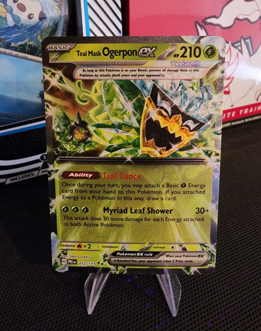 Pokémon TCG: Teal mask Ogerpon ex 012/131 {RR} PREEN (ING)