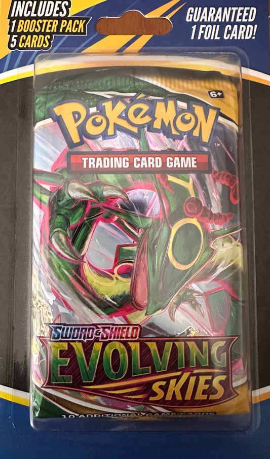 Pokémon Sword & shield evolving skies booster pack y 5 cartas (inglés)