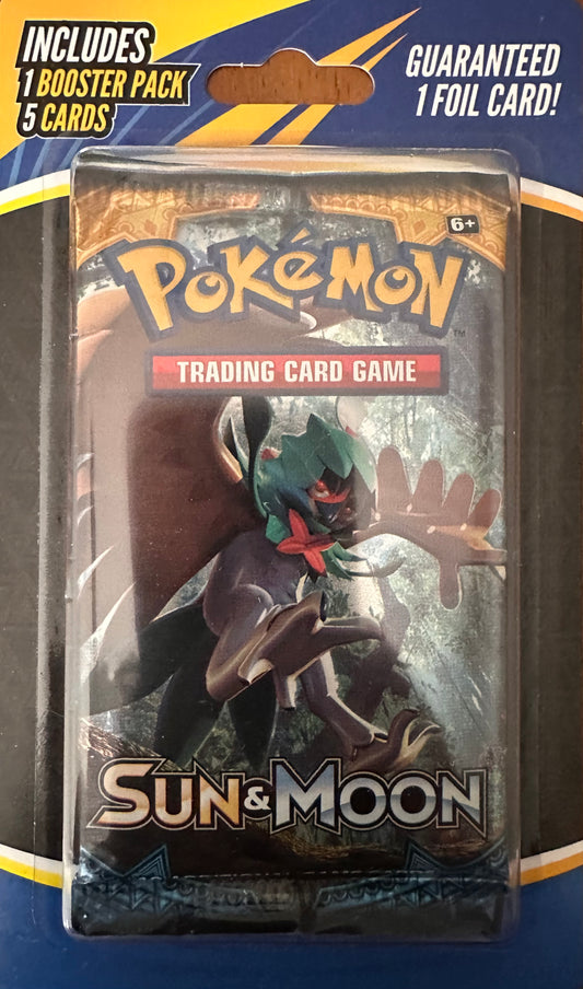 Pokémon Sun & Moon booster pack y 5 cartas (inglés)