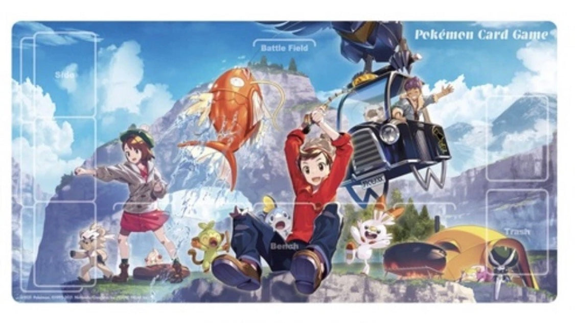 Pokemon TCG: Pokémon center Sword & Shield Rubber Play Mat Set Masaru & Yuri japonés