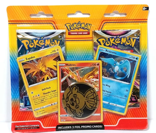 Pokémon TCG: Zapdos Moltres Articuno Promo Blister 2 packs (inglés)
