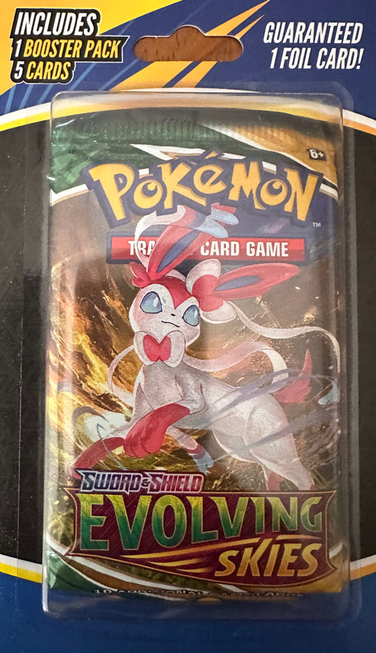 Pokémon Sword & shield evolving skies booster pack y 5 cartas (inglés)