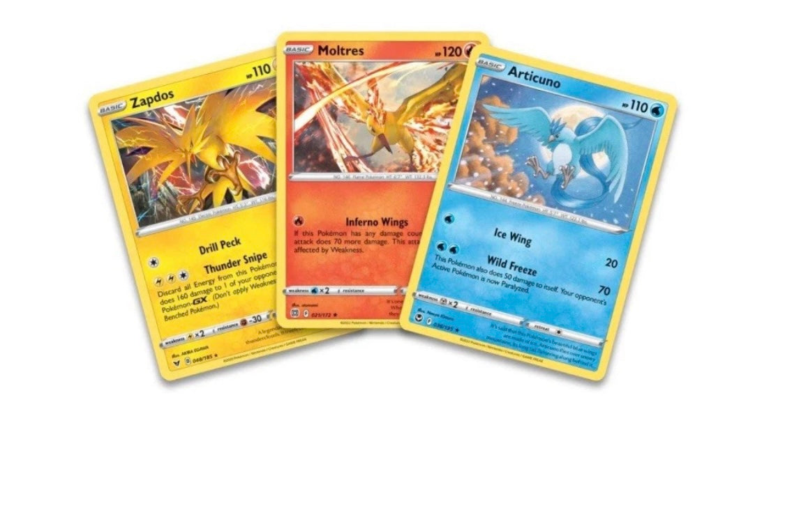 Pokémon TCG: Zapdos Moltres Articuno Promo Blister 2 packs (inglés)