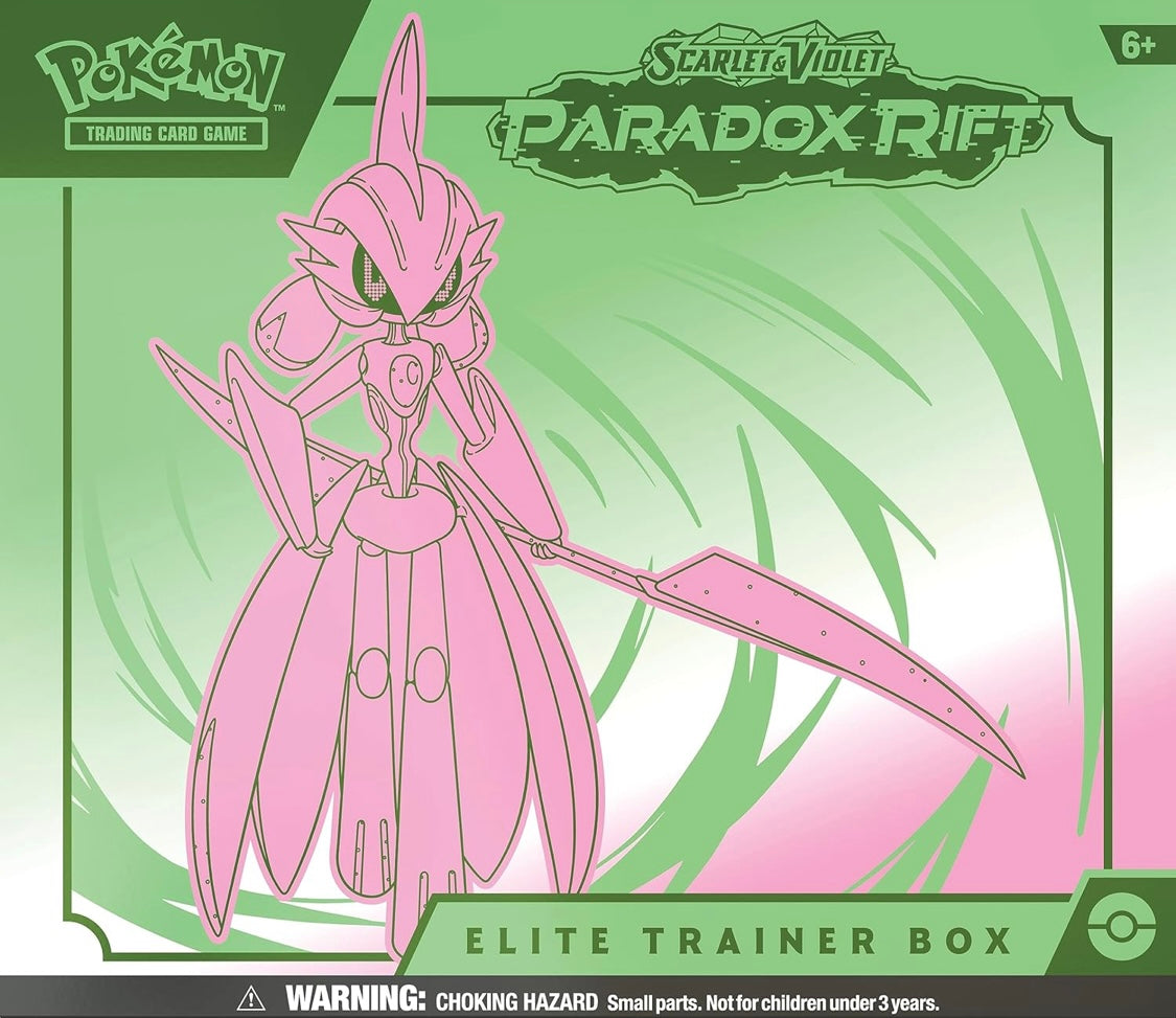 Pokémon TCG: Scarlet & Violet Paradox Rift iron valiant Elite Trainer Box en inglés