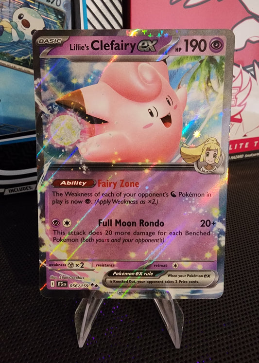 بوكيمون TCG: Lillie's Clefairy ex 056/159 {RR} SV09 (ENG)