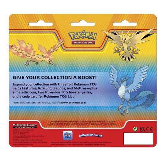 Pokémon TCG: Zapdos Moltres Articuno Promo Blister 2 packs (inglés)