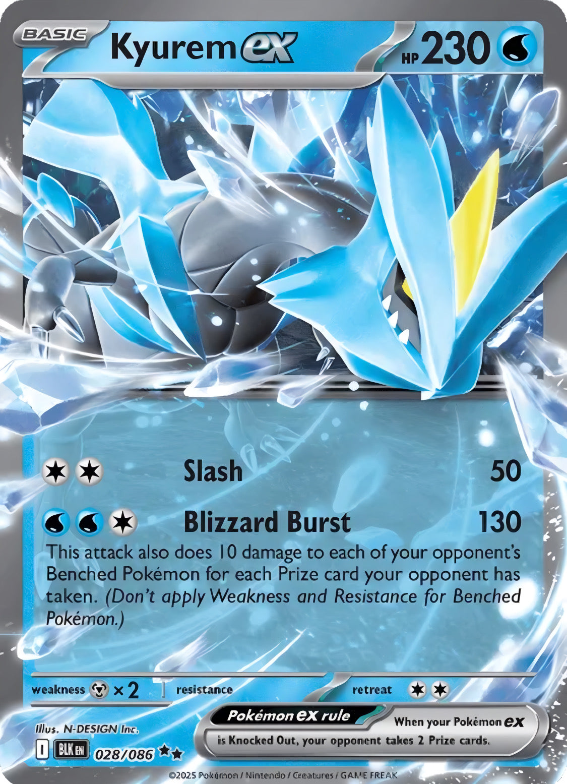 Pokémon TCG: Kyurem ex 028/086 {RR} Black bolt (ING)