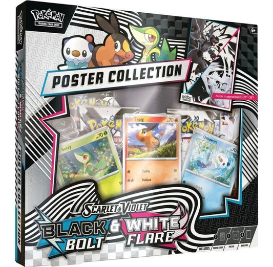 Pokémon TCG: Black bolt & White flare poster collection box SV10.5 (inglés)