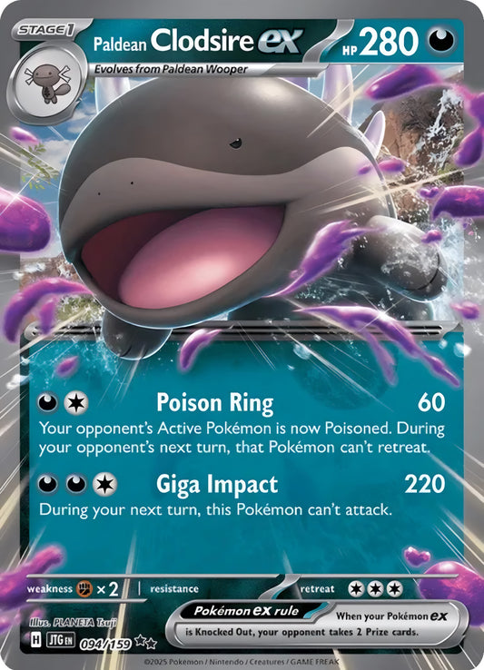Pokémon TCG: Paldean Clodsire ex 094/159 {RR} SV09 (ING)