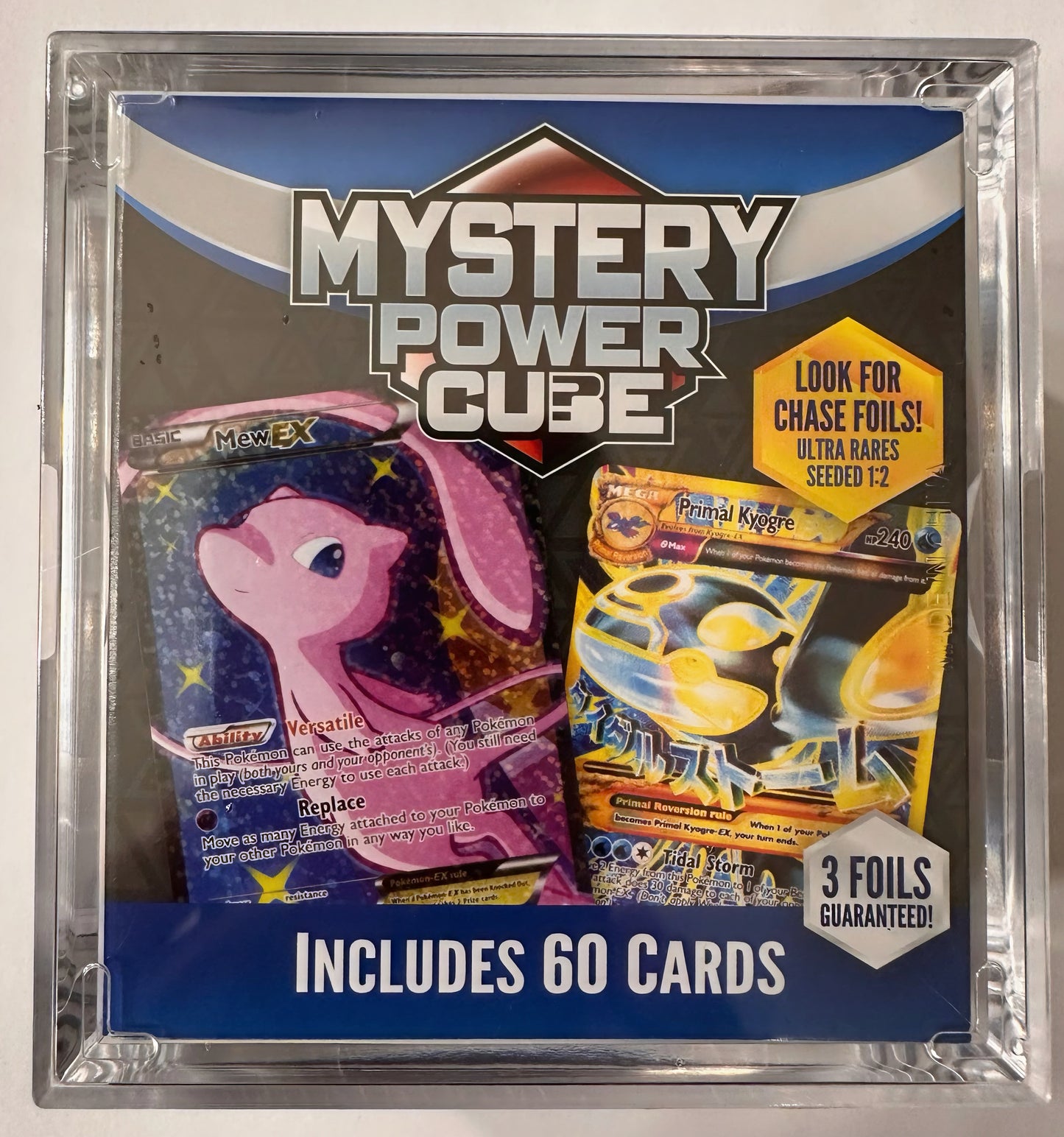 Mystery power cube Pokémon 60 cartas 3 foils ultra raras