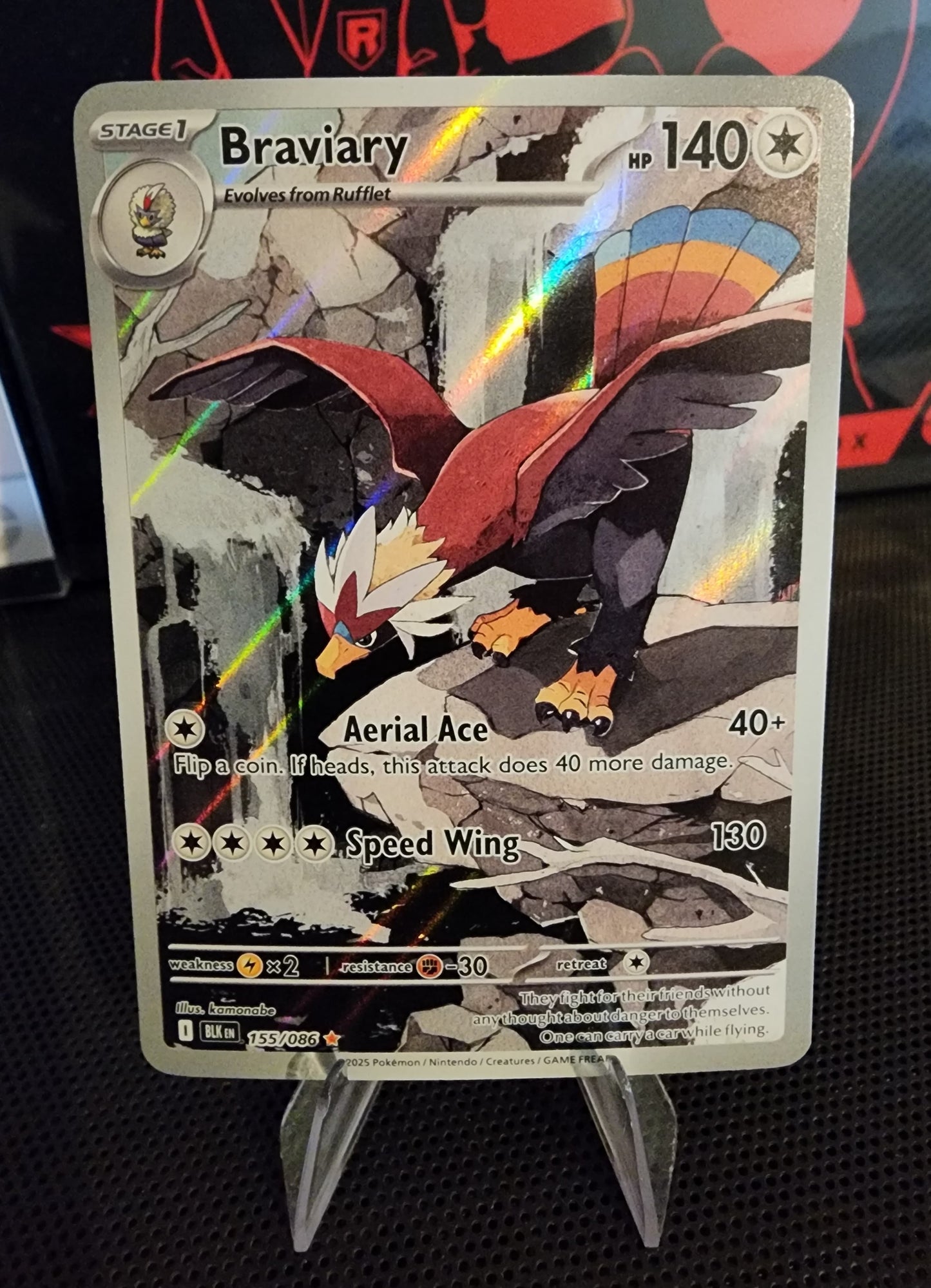 Pokémon TCG: Braviary 155/086 {AR} Black Bolt (ING)