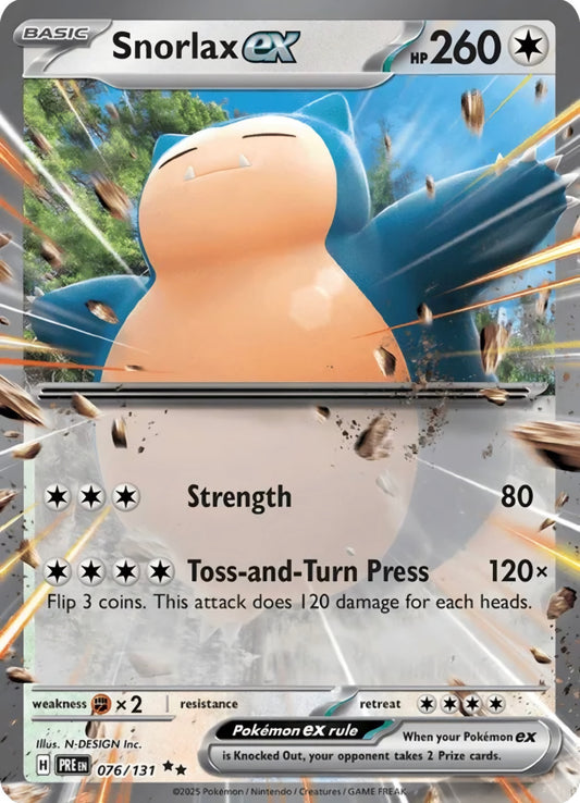 Pokémon TCG: Snorlax ex 076/131 {RR} PREEN (ING)