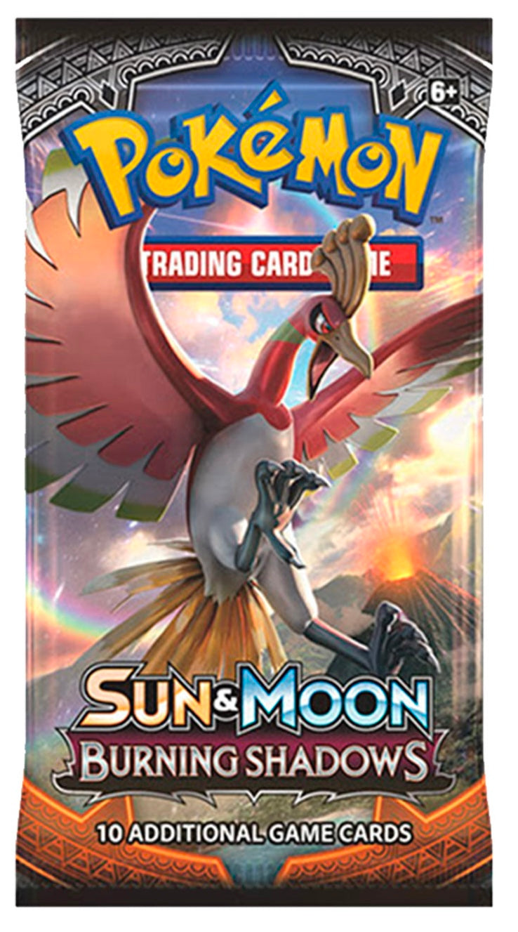 Pokémon Sun & Moon burning shadows booster pack y 5 cartas (inglés)