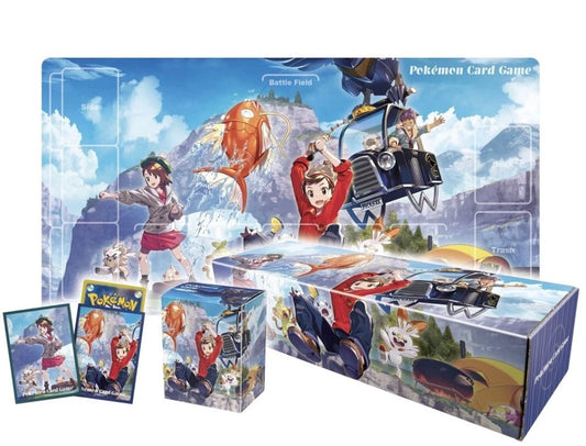 Pokemon TCG: Pokémon center Sword & Shield Rubber Play Mat Set Masaru & Yuri japonés