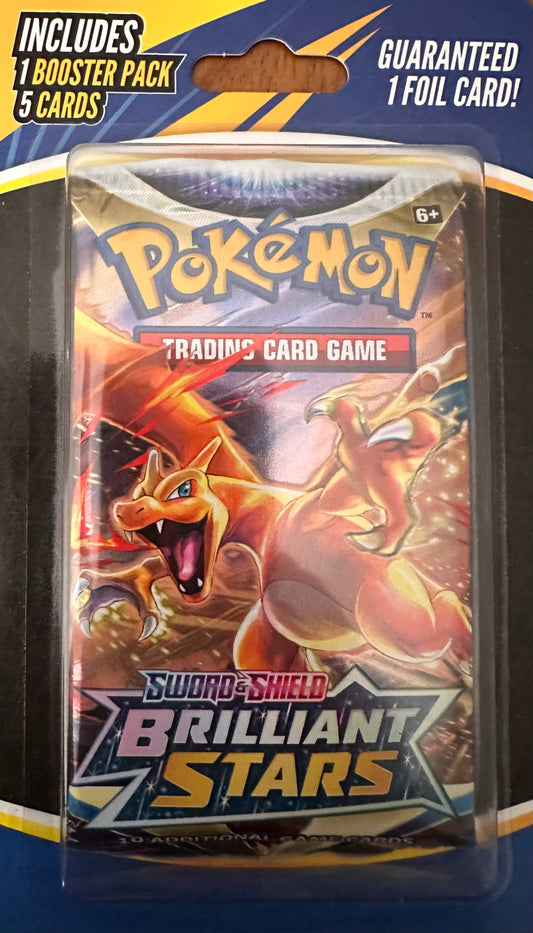 Pokémon Sword & shield brilliant stars 1 booster pack y 5 cartas (inglés)