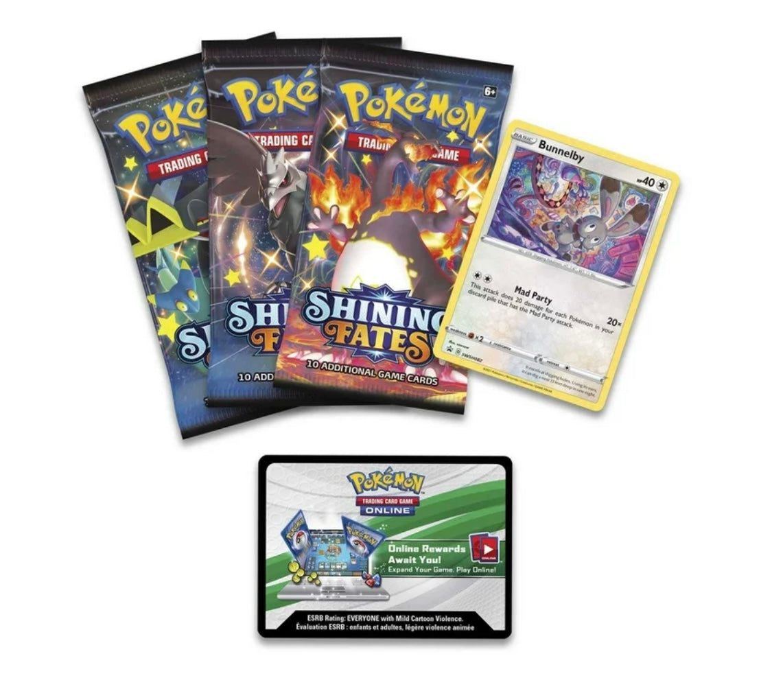 Pokémon TCG: Shining Fates Mad Party Pin Bunnelby Collection Box (inglés)